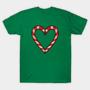 Cute candy cane heart T-Shirt